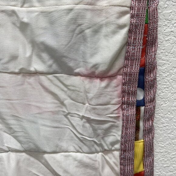 Vintage Quilt Mixed Fabrics Quilted 35" x 40" Machine stitched Lap Quilt Baby - Picture 8 of 9